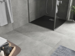 Mexen Hugo brodzik kwadratowy SMC 90 x 90 cm, czarny, maskownica inox - 42709090-X