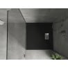 Mexen Hugo SMC Duschwanne quadratisch 90 x 90 cm, schwarz, Abdeckung inox - 42709090-X