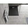 Mexen Hugo receveur de douche rectangulaire SMC 130 x 90 cm, noir, cache inox - 42709013-X