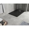 Mexen Hugo receveur de douche rectangulaire SMC 130 x 90 cm, noir, cache inox - 42709013-X
