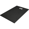 Mexen Hugo receveur rectangulaire SMC 140 x 90 cm, noir, cache inox - 42709014-X
