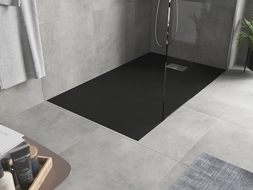 Mexen Hugo Rectangular Shower Tray SMC 150 x 90 cm, Black, Inox Cover - 42709015-X