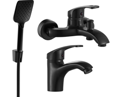 Mexen Fabia R62 Badewannen-Set, schwarz - 746503R62-70