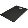 Mexen Hugo plato de ducha rectangular SMC 150 x 90 cm, negro, cubierta inox - 42709015-X