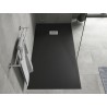 Mexen Hugo rectangular SMC shower tray 170 x 90 cm, black, inox cover - 42709017-X