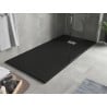 Mexen Hugo rechteckige Duschwanne SMC 180 x 90 cm, schwarz, Inox-Abdeckung - 42709018-X