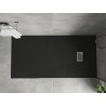 Mexen Hugo rectangular SMC shower tray 170 x 90 cm, black, inox cover - 42709017-X