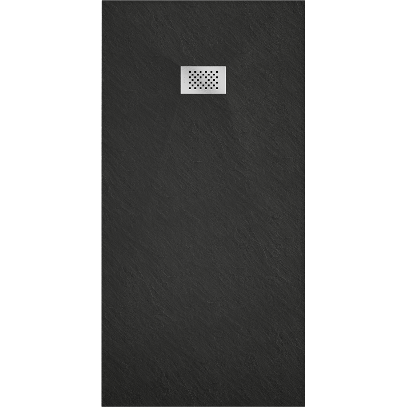 Mexen Hugo receveur de douche rectangulaire SMC 180 x 90 cm, noir, grille inox - 42709018-X