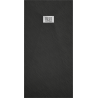 Mexen Hugo rechteckeg Duschbroch SMC 180 x 90 cm, schwaarz, Abdeckplack Inox - 42709018-X