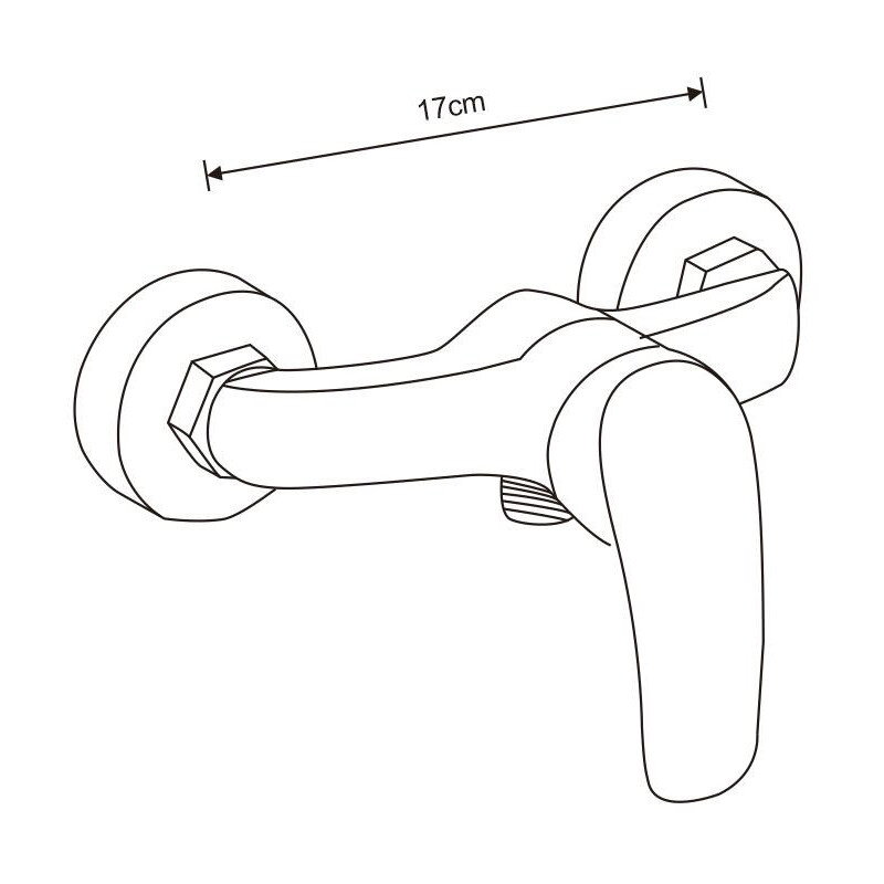 Mexen Fabia DF72 shower tap with shower set, chrome - 74654DF72-00