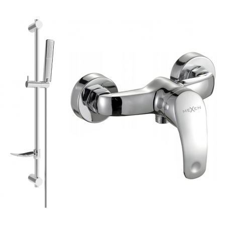 Mexen Fabia DF72 shower tap with shower set, chrome - 74654DF72-00