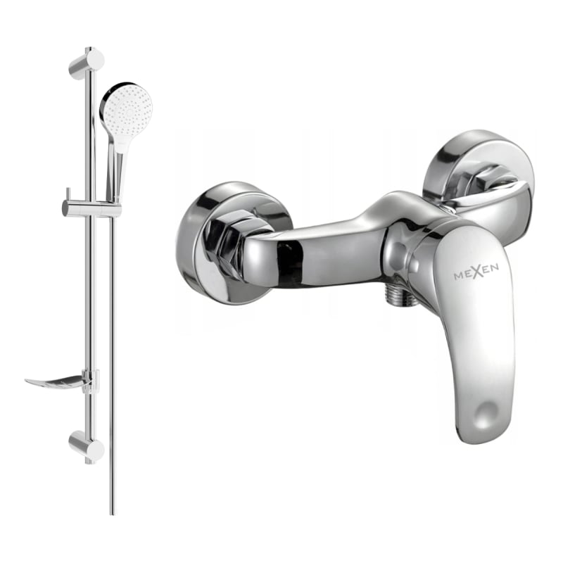 Mexen Fabia DF05 shower faucet with shower set, chrome - 74654DF05-00