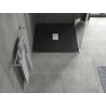 Mexen Hugo vierkante SMC-douchebak 100 x 100 cm, zwart, inox afdekking - 42701010-X