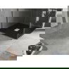 Mexen Hugo quadratische Duschwanne SMC 100 x 100 cm, schwarz, Abdeckung aus Inox - 42701010-X