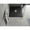 Mexen Hugo rectangular shower tray SMC 110 x 100 cm, black, inox cover - 42701011-X