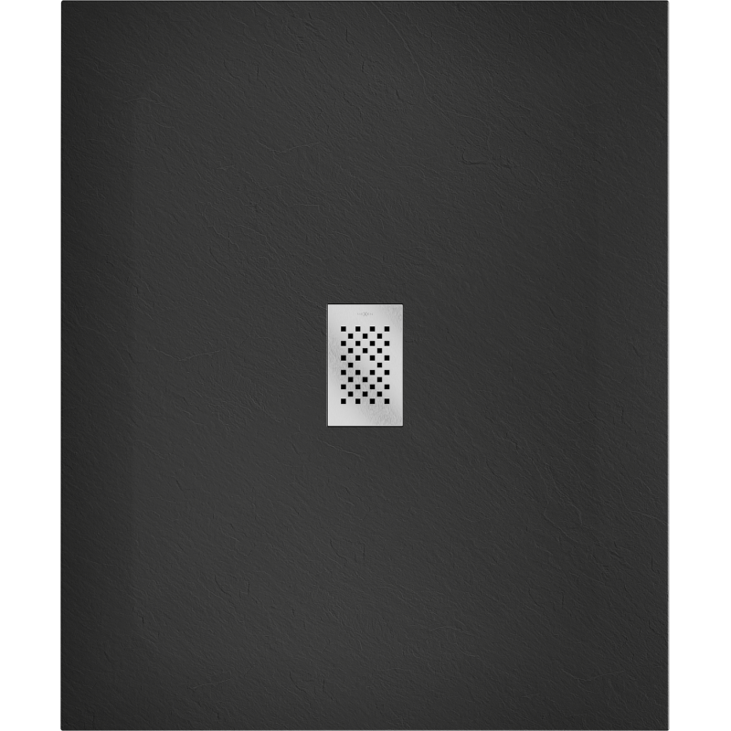 Mexen Hugo receveur de douche rectangulaire SMC 110 x 100 cm, noir, cache inox - 42701011-X