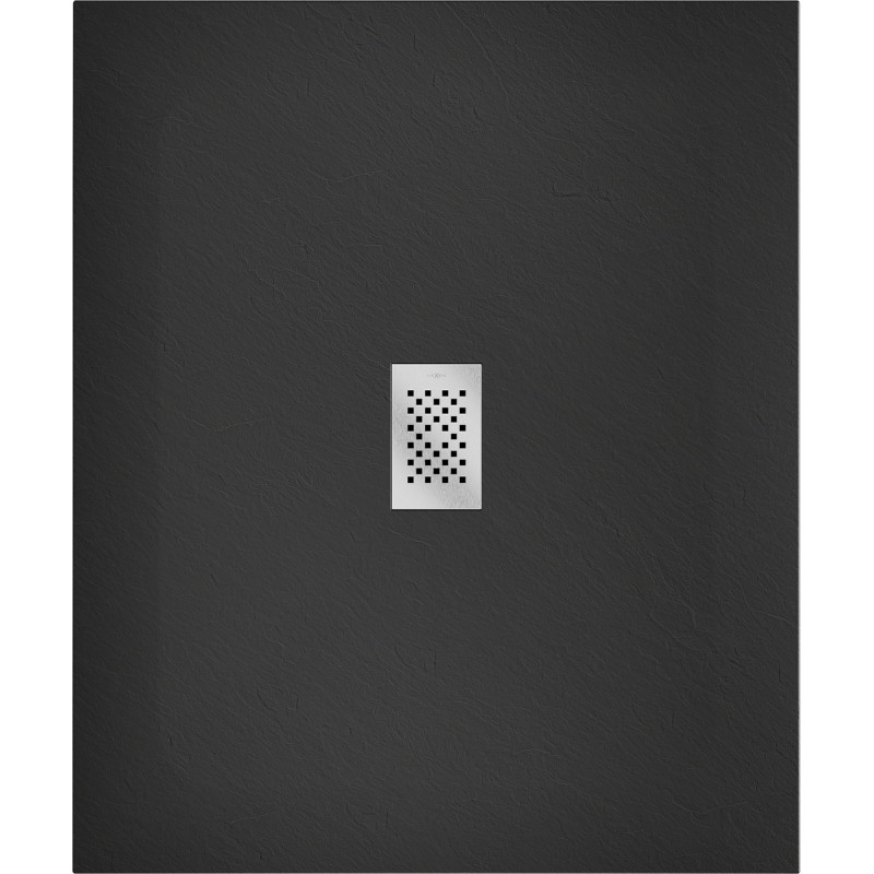 Mexen Hugo rectangular SMC shower tray 120 x 100 cm, black, inox cover - 42701012-X