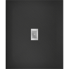 Mexen Hugo Rechteck-Duschwanne SMC 120 x 100 cm, schwarz, Abdeckung Inox - 42701012-X
