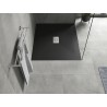 Mexen Hugo rectangular SMC shower tray 120 x 100 cm, black, inox cover - 42701012-X