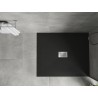 Mexen Hugo rectangular SMC shower tray 120 x 100 cm, black, inox cover - 42701012-X