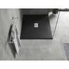 Mexen Hugo rectangular SMC shower tray 120 x 100 cm, black, inox cover - 42701012-X