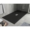 Mexen Hugo rectangular SMC shower tray 200 x 100 cm, black, inox cover - 42701020-X