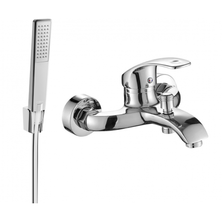 Mexen Fabia R72 bathtub faucet with shower set, chrome - 74653R72-00