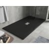 Mexen Hugo brodzik prostokątny SMC 170 x 100 cm, czarny, maskownica inox - 42701017-X