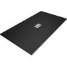Mexen Hugo rectangular SMC shower tray 160 x 100 cm, black, inox cover - 42701016-X