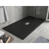 Mexen Hugo rectangular SMC shower tray 200 x 100 cm, black, inox cover - 42701020-X