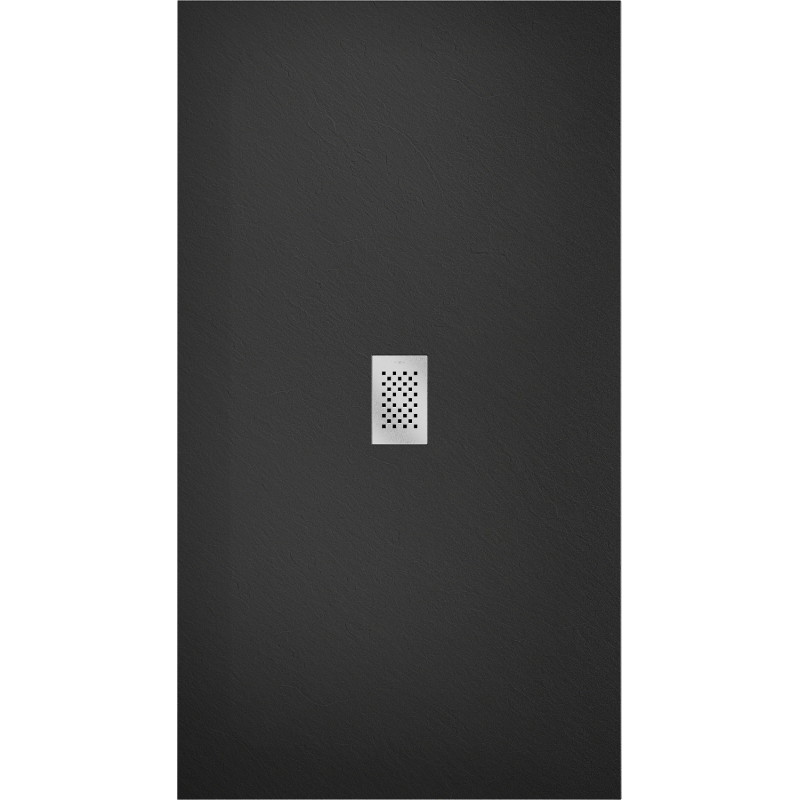 Mexen Hugo rectangular SMC shower tray 200 x 100 cm, black, inox cover - 42701020-X