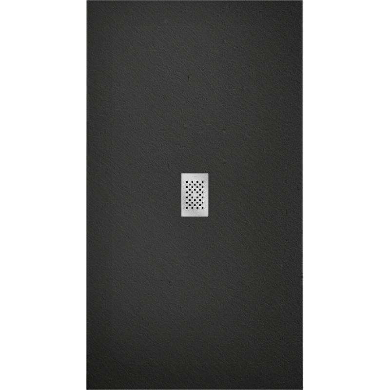 Mexen Hugo rectangular shower tray SMC 180 x 100 cm, black, inox cover - 42701018-X