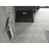 Mexen Hugo plato de ducha cuadrado SMC 70 x 70 cm, negro, cubierta dorada - 42707070-G
