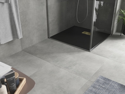 Mexen Hugo receveur de douche carré SMC 80 x 80 cm, noir, cache doré - 42708080-G