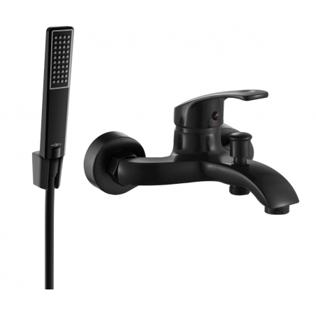 Mexen Fabia R72 misturadora de banheira com conjunto de chuveiro, preto - 74653R72-70
