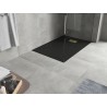 Mexen Hugo ristkülikukujuline SMC dušialus 80 x 70 cm, must, kuldne kate - 42707080-G