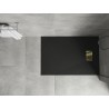 Mexen Hugo ristkülikukujuline SMC dušialus 80 x 70 cm, must, kuldne kate - 42707080-G