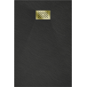 Mexen Hugo rechteckige Duschwanne SMC 80 x 70 cm, schwarz, goldene Abdeckung - 42707080-G