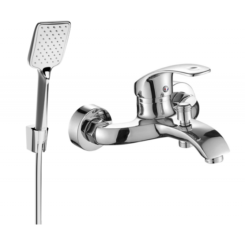 Mexen Fabia R62 bath tap with shower set, chrome - 74653R62-00