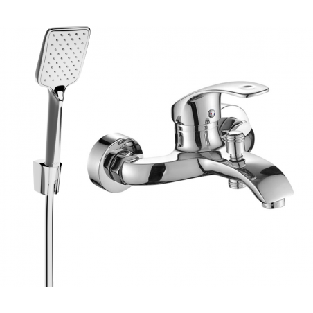 Mexen Fabia R62 bathtub faucet with shower set, chrome - 74653R62-00