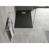 Mexen Hugo rechteckige SMC-Duschwanne 100 x 80 cm, schwarz, goldene Abdeckung - 42708010-G