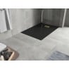 Mexen Hugo rechteckige SMC-Duschwanne 100 x 80 cm, schwarz, goldene Abdeckung - 42708010-G