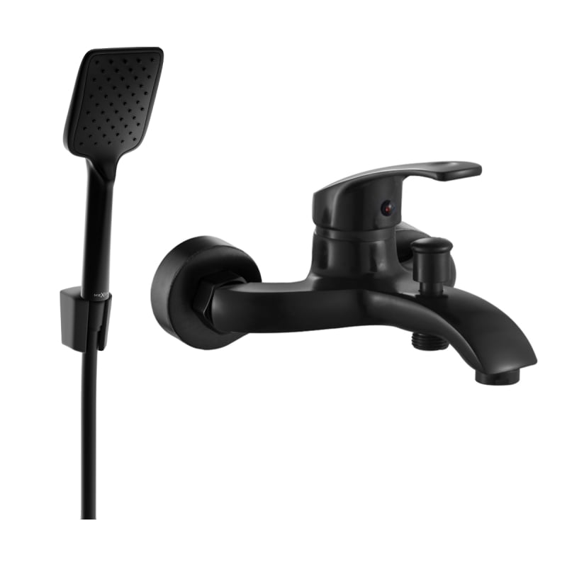Mexen Fabia R62 bateria wannowa z zestawem prysznicowym, czarna - 74653R62-70