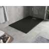 Mexen Hugo rectangular shower tray SMC 160 x 80 cm, black, gold cover - 42708016-G