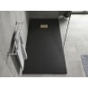 Mexen Hugo rechteckige SMC-Duschwanne 170 x 80 cm, schwarz, goldene Abdeckung - 42708017-G
