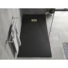Mexen Hugo ristkülikukujuline SMC dušialus 170 x 80 cm, must, kuldne kate - 42708017-G