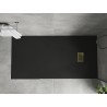 Mexen Hugo ristkülikukujuline SMC dušialus 170 x 80 cm, must, kuldne kate - 42708017-G