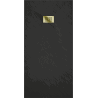Mexen Hugo rectangular SMC shower tray 180 x 80 cm, black, gold cover - 42708018-G