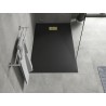 Mexen Hugo ristkülikukujuline SMC dušialus 150 x 90 cm, must, kuldne kate - 42709015-G