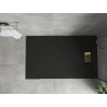 Mexen Hugo ristkülikukujuline SMC dušialus 150 x 90 cm, must, kuldne kate - 42709015-G